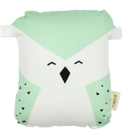 Fabelab Pude - 20x15 - Animal Friends - 20 cm - Turkis/Hvid m. U