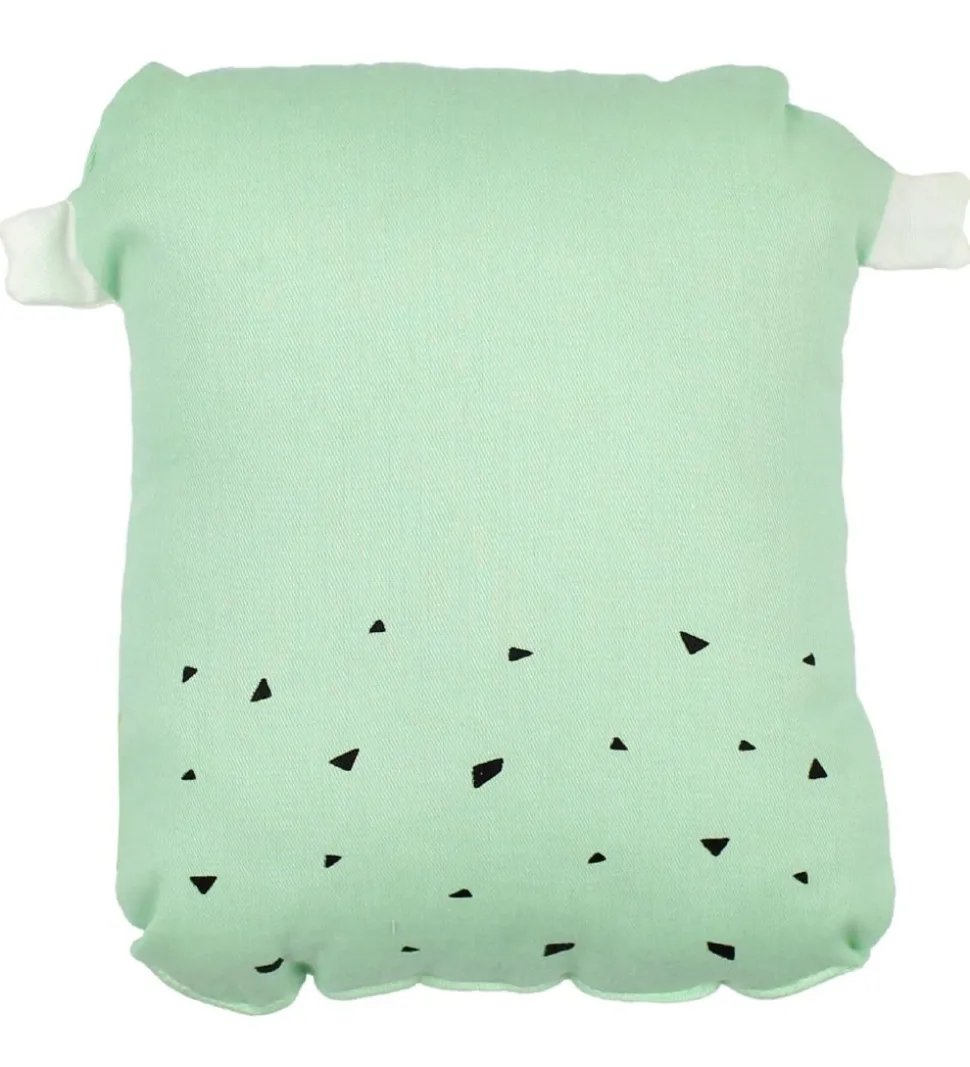 Fabelab Pude - 20x15 - Animal Friends - 20 cm - Turkis/Hvid m. U