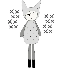 Fabelab Wallstickers - Dreamy Friend Pirate - Grå m. Pirat
