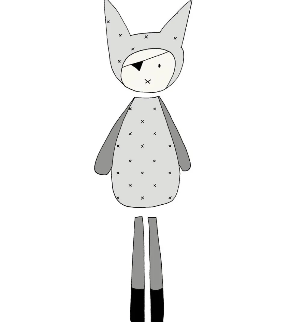 Fabelab Wallstickers - Dreamy Friend Pirate - Grå m. Pirat