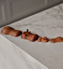 FableWood Flodhest - Rosa - 4 cm - Natur