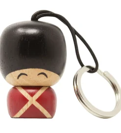 FableWood Garder-Nøglering - Vincent - 4 cm - Natur/Rød/Sort