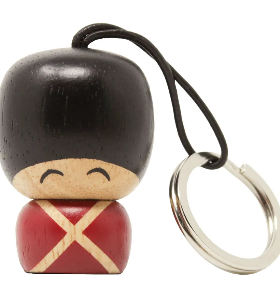 FableWood Garder-Nøglering - Vincent - 4 cm - Natur/Rød/Sort