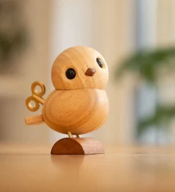 FableWood H.C. Andersen - Nattergalen - 8 cm - Natur/Guld