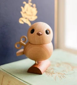 FableWood H.C. Andersen - Nattergalen - 8 cm - Natur/Guld