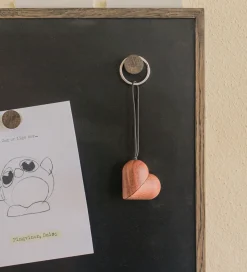 FableWood Hjerte-Nøglering - 5 cm - Natur