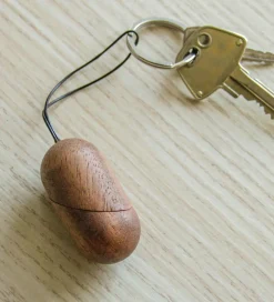 FableWood Hjerte-Nøglering - 5 cm - Natur