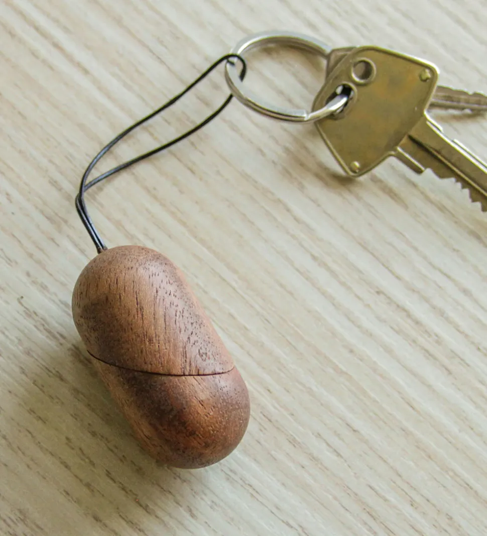 FableWood Hjerte-Nøglering - 5 cm - Natur