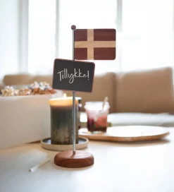 FableWood Magnetisk Bordflag m. Tavle - H. 30 cm - Natur/Stål