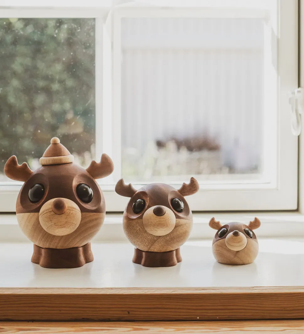 FableWood Pick-Me-Up Rensdyr - Kaj - 4 cm - Natur