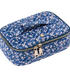 Fan Palm Toilettaske - Large - Quiltet - Blue Blossom