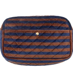 Fan Palm Toilettaske - Large - Blues & Stripes