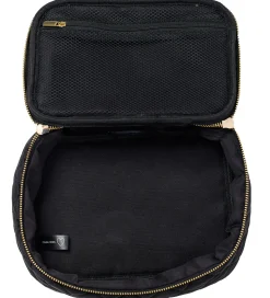 Fan Palm Toilettaske - Large - Quiltet Velour - Black Velvet