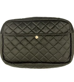 Fan Palm Toilettaske - Large - Quiltet Velour - Palm Green