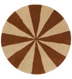 Ferm Living Gulvtæppe - 70 cm - Uld - Dark Brick/Off White