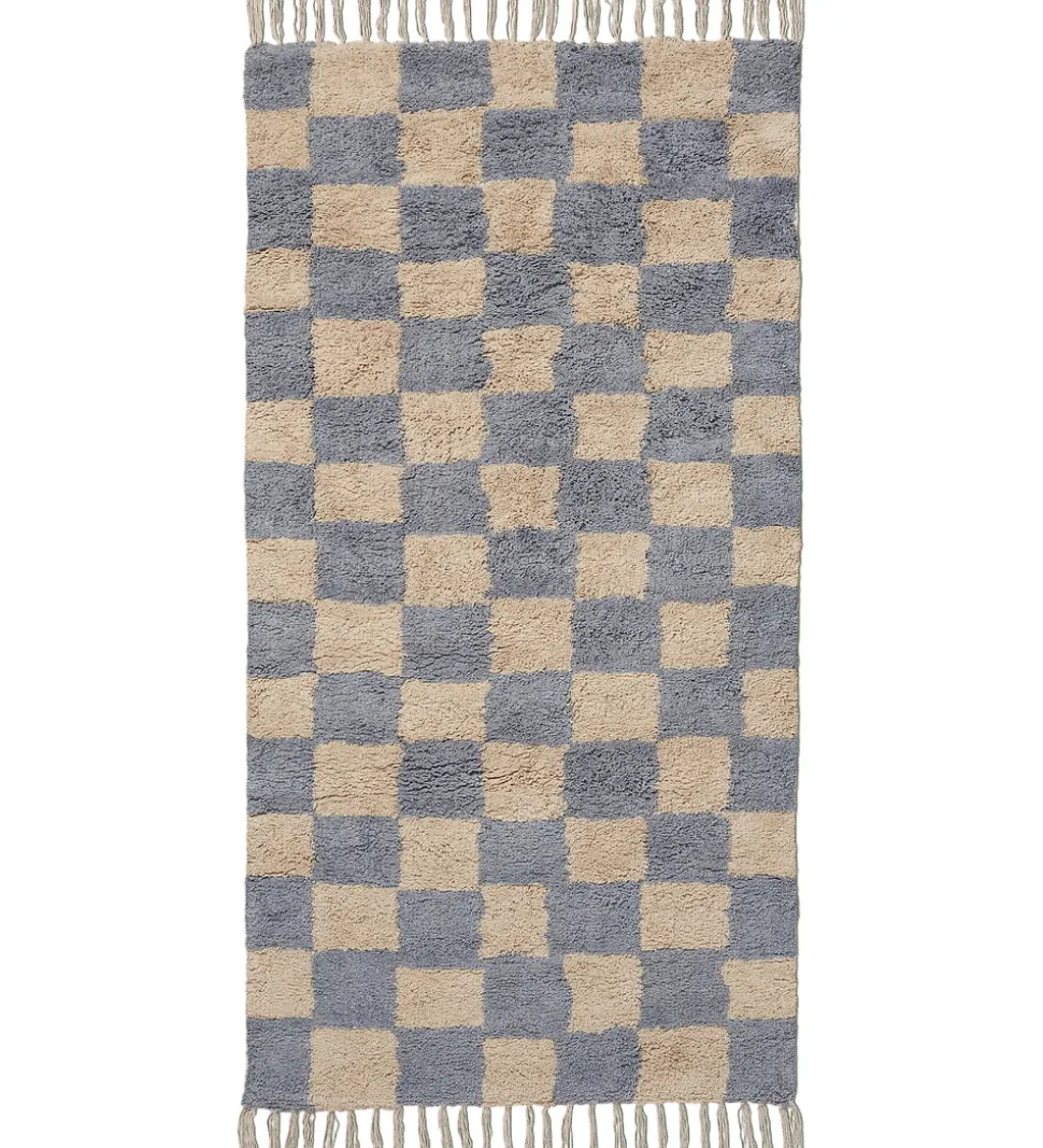 Ferm Living Gulvtæppe - Mara - 80x150 cm - Mist Blue/Warm Sand