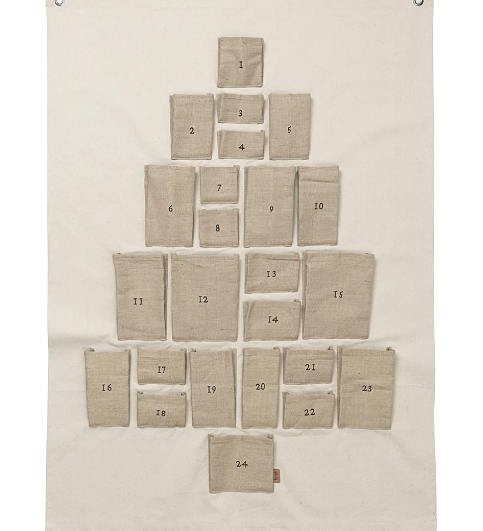 Ferm Living Julekalender - Pine - Maxi - Natural
