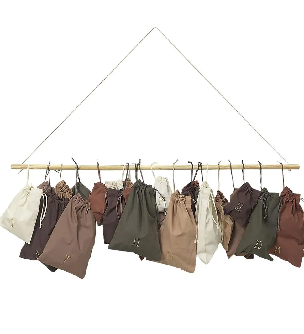 Ferm Living Julekalender - 24 bags - 100 cm - Multi