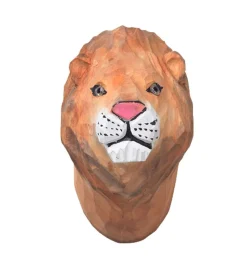 ferm Living Knage - Håndskåret Træ - 9,5x9,5x5 cm - Løve