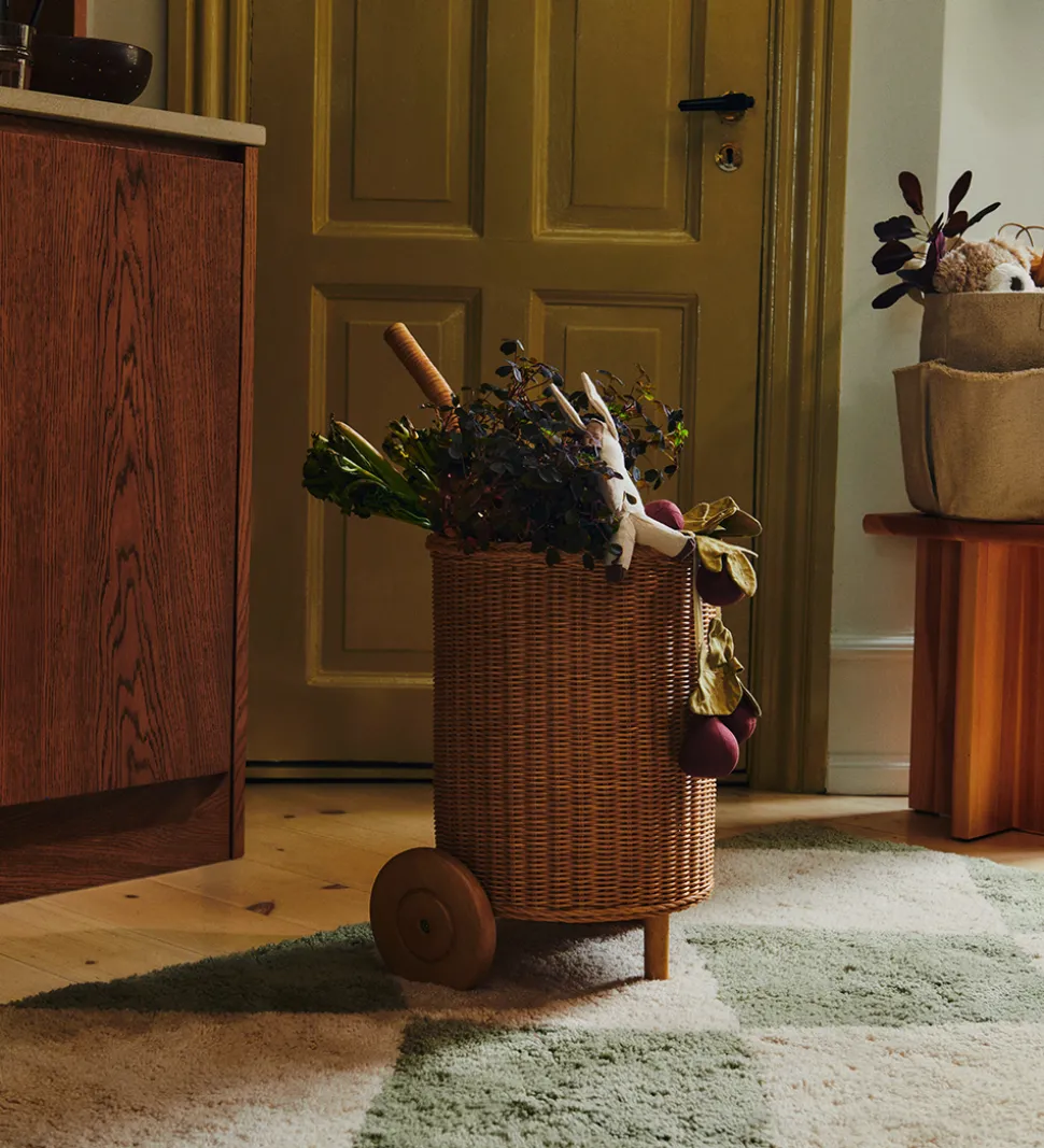 Ferm Living Opbevaringskurv - Rattan - Tukki Trolley - Natural