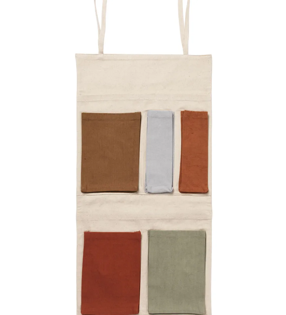 Ferm Living Væglommer - Canvas - 65x32 cm - Off White/Multi