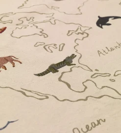 Ferm Living Vægophæng - The World Textile Map - Off White