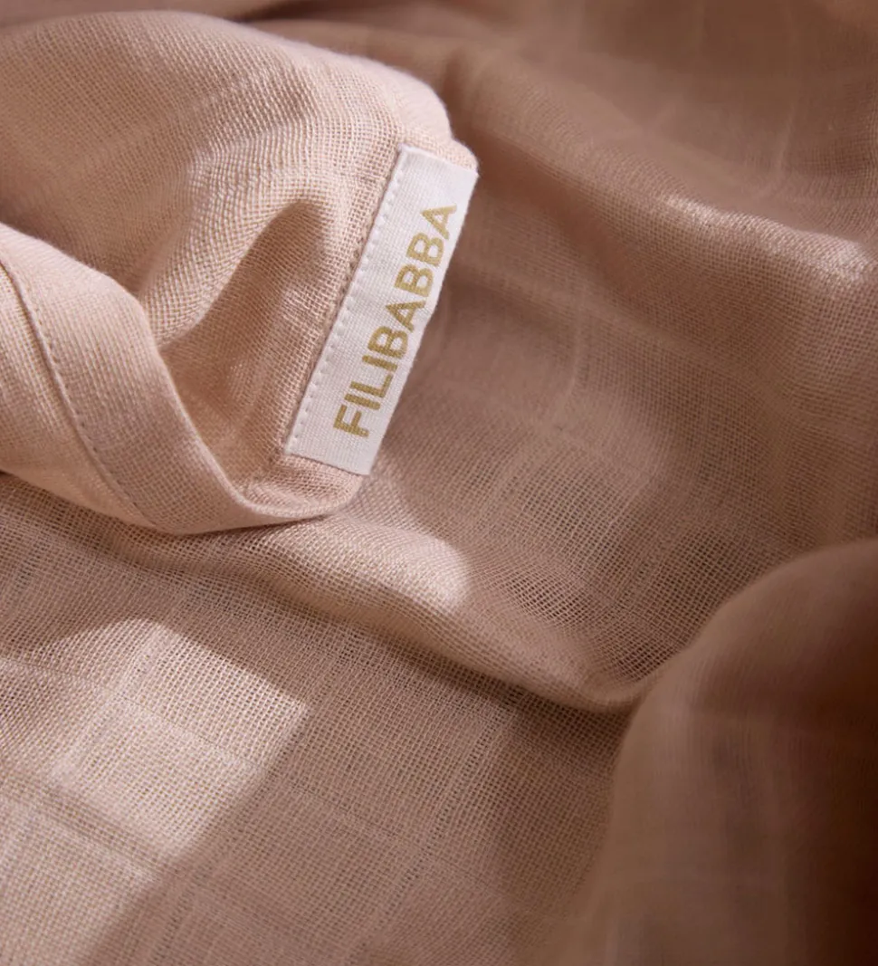 Filibabba Babysvøb - Musselin - 120x120 cm - Warm Grey