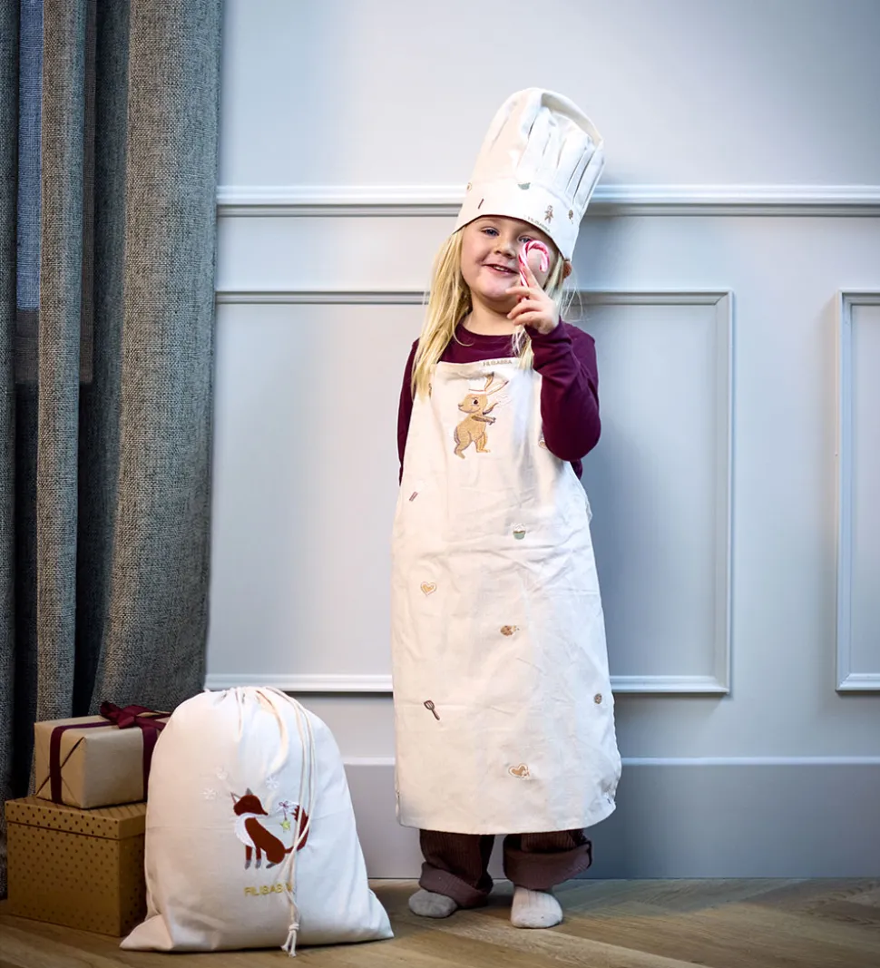 Filibabba Forklæde Og Kokkehue - Wonderful Winter m. Broderi