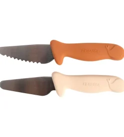 Filibabba Knivsæt Til Børn - 2-pak - Pumpkin + Offwhite
