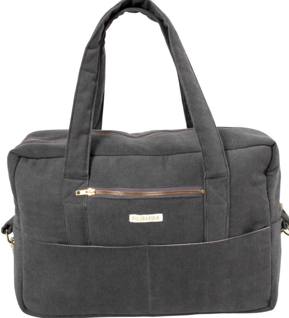 Filibabba Mommy Bag - Fløjl - Stone Grey