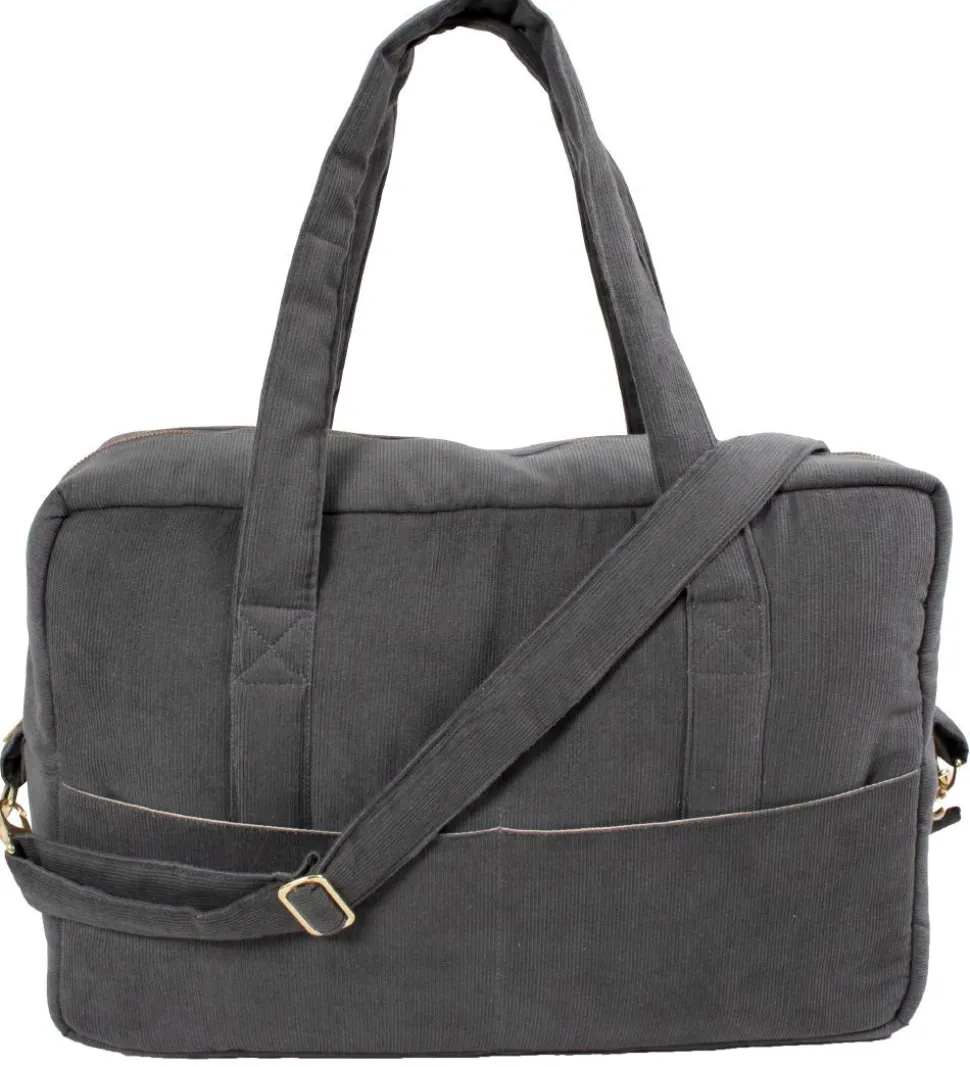 Filibabba Mommy Bag - Fløjl - Stone Grey