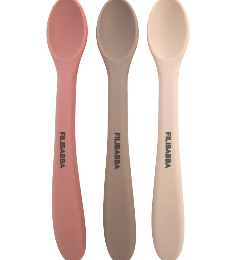 Filibabba Skeer - 3-pak - Silikone - Rose Mix
