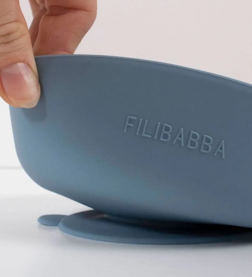Filibabba Skål - 2-pak - Silikone - Powder Blue