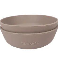 Filibabba Skål - Silikone - 2-Pak - Warm Grey