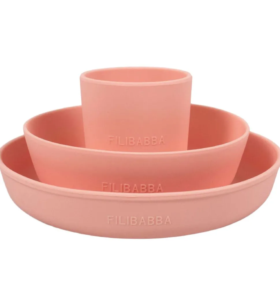 Filibabba Spisesæt - Silikone - 3 dele - Peach