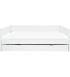 Flexa Enkeltseng m. Udtræksfunktion - 210x101x66,5 cm - Hvid