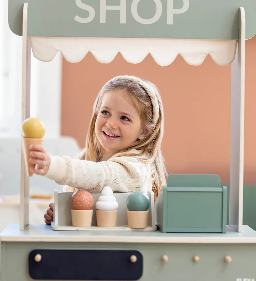 Flexa Isbod - Træ - Play - 18 Dele - Multi