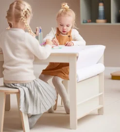 Flexa Taburet Til Tegnebord - Play - 31x32 cm - Warm Grey/Birch