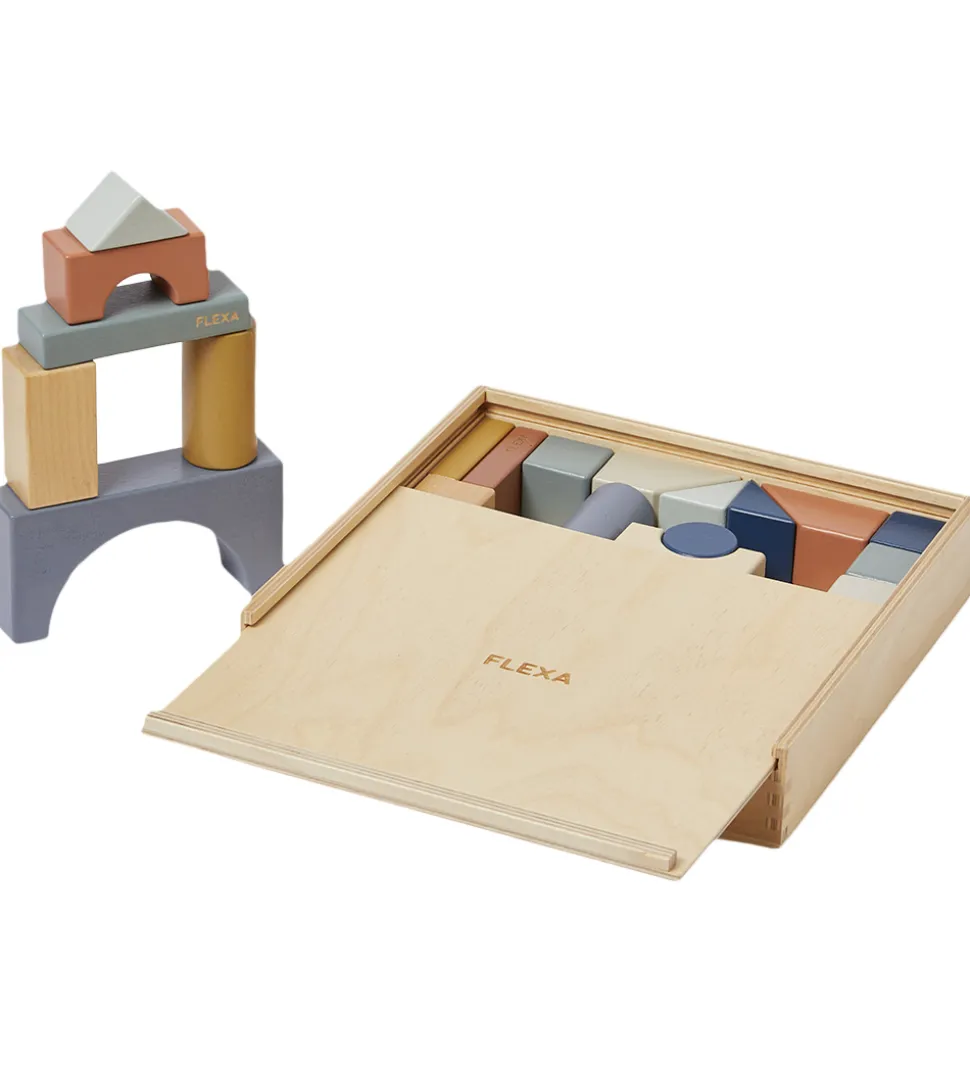 Flexa Træklodser - Play - 36 Dele - Multi