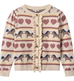 Fliink Cardigan - Strik - Viskoseblanding - Kino - Sandshell