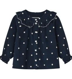 Fliink Skjorte - Fløjl - Dolly - Insignia Blue AOP