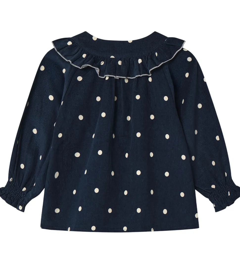 Fliink Skjorte - Fløjl - Dolly - Insignia Blue AOP