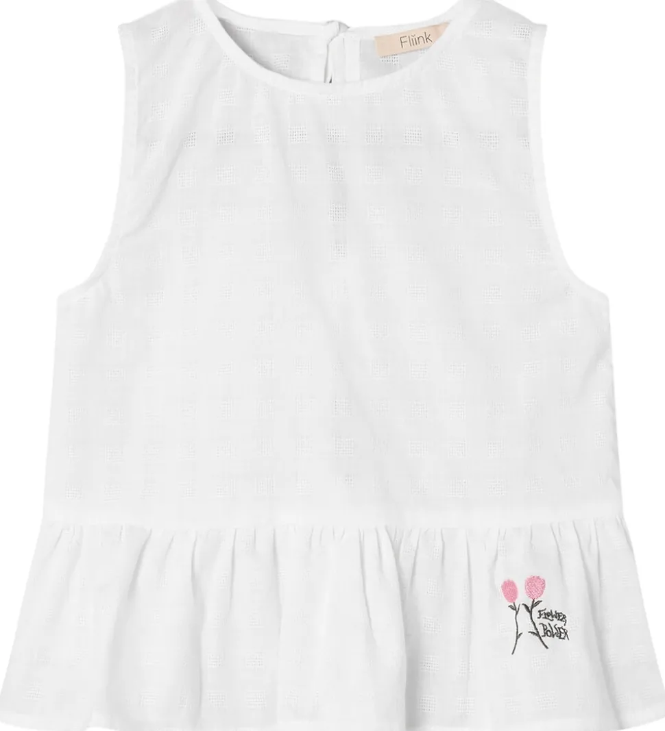 Fliink Top - Zorro - Cloud Dancer m. Hulmønster