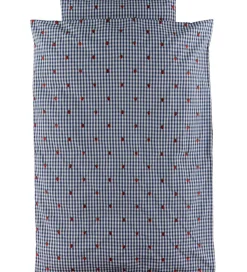 Flöss Sengetøj - Junior - Nolly - Berry blue check