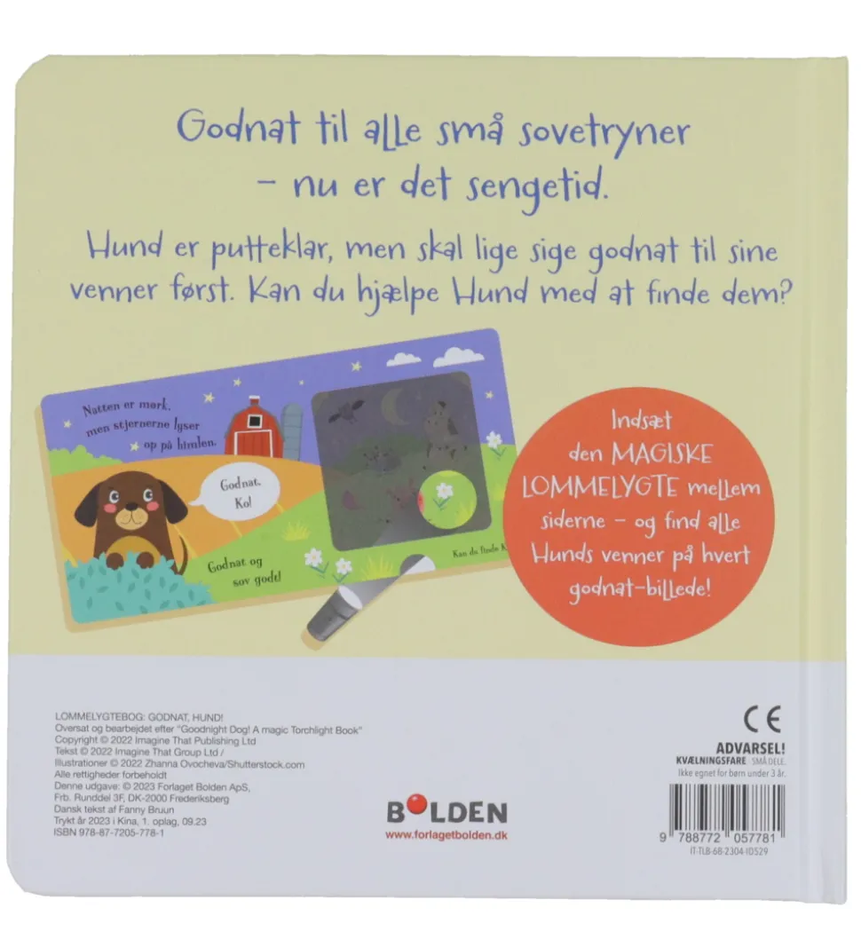 Forlaget Bolden Bog - Godnat, Hund - En Magisk Lommelygte-Bog -