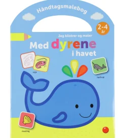 Forlaget Bolden Håndtagsmalebog m. klistermærker - Med Dyrene i