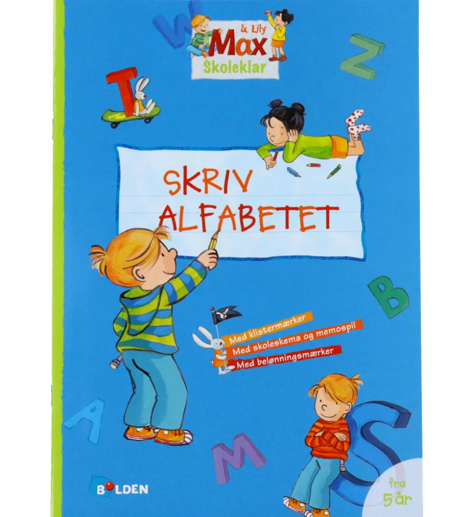 Forlaget Bolden Opgavebog - Skoleklar: Skriv Alfabet - Dansk