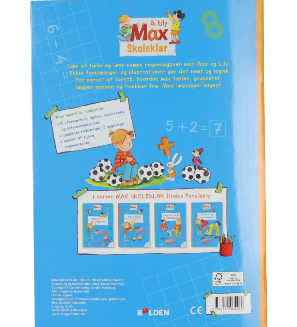 Forlaget Bolden Opgavebog - Max & Lily Skoleklar - Dansk