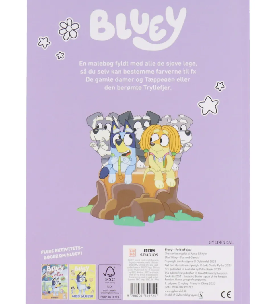 Forlaget Gyldendal Malebog - Bluey - Fuld Af Sjov