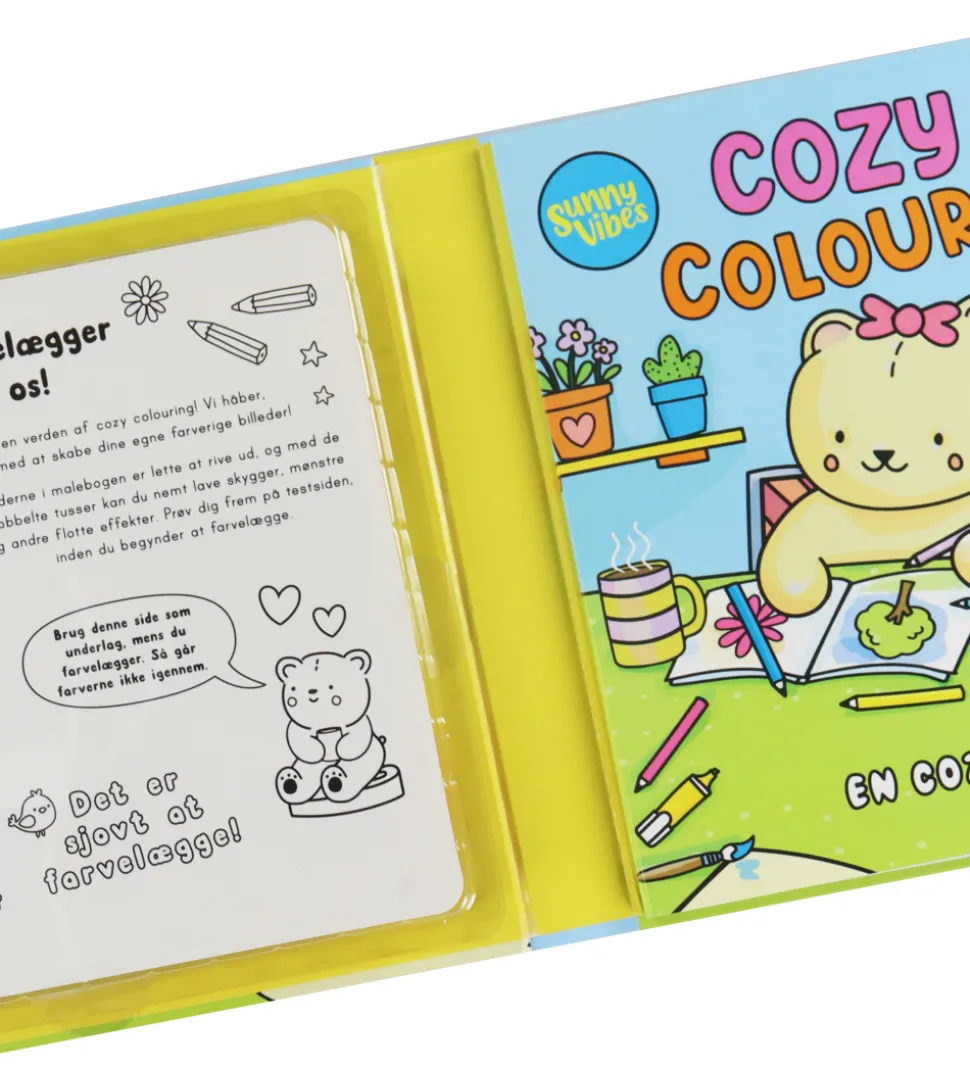 Forlaget Tukan Malebog - Cozy Colouring - Sunny Vibes - DA
